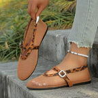 Damen Ballerinas mit modischem Netzdesign und dekorativem Riemchen EB