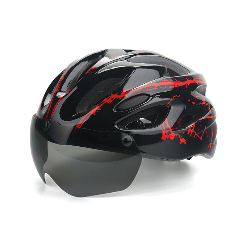 Fahrradhelm mit integriertem Visier