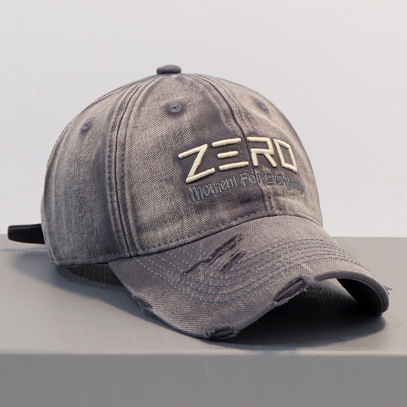 Herren-Baseballcap aus Distressed-Baumwolle