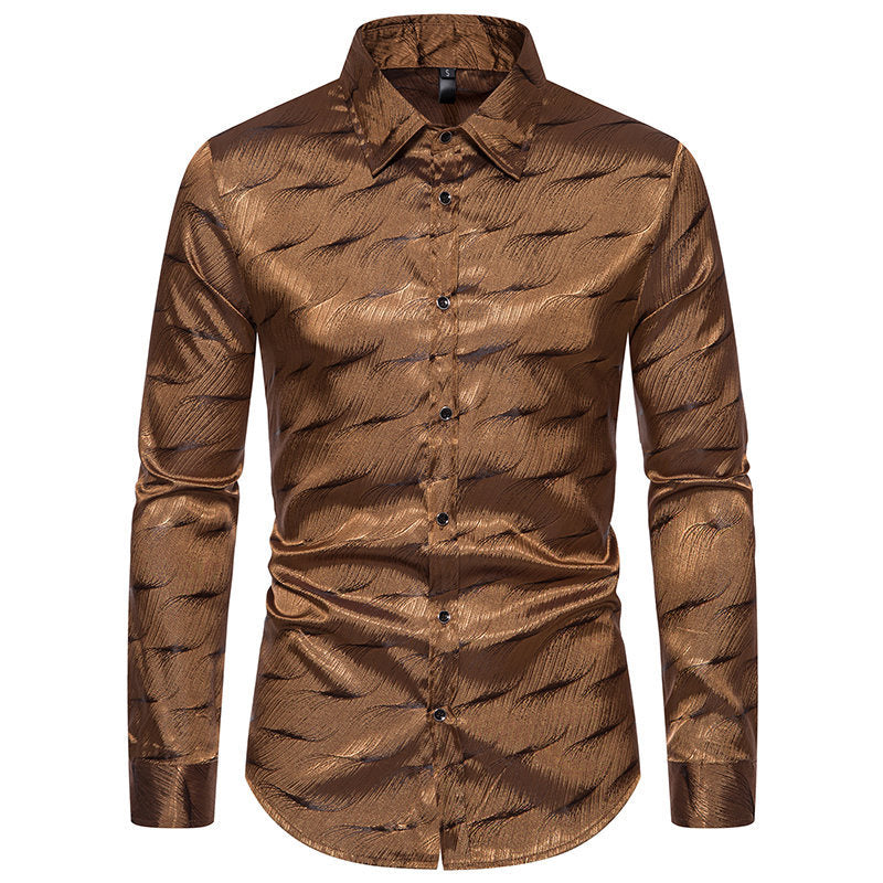 Herren Elegantes Hemd mit einzigartigem Strukturdesign EB