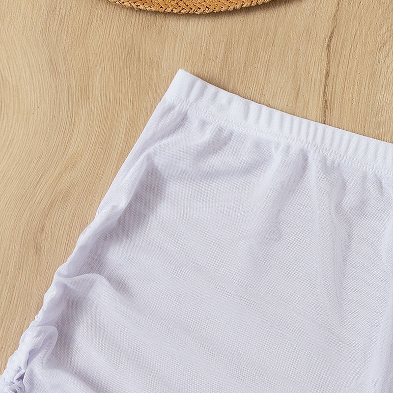 Damen Sportliche Badeshorts mit verstellbarem Rüschendetail EB