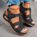 Damen bequeme Komfortsandalen mit atmungsaktiven Cut-Outs EB