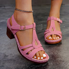 Damen Komfortable Sandalen mit verstellbarem Riemen und anatomischem Fußbett EB