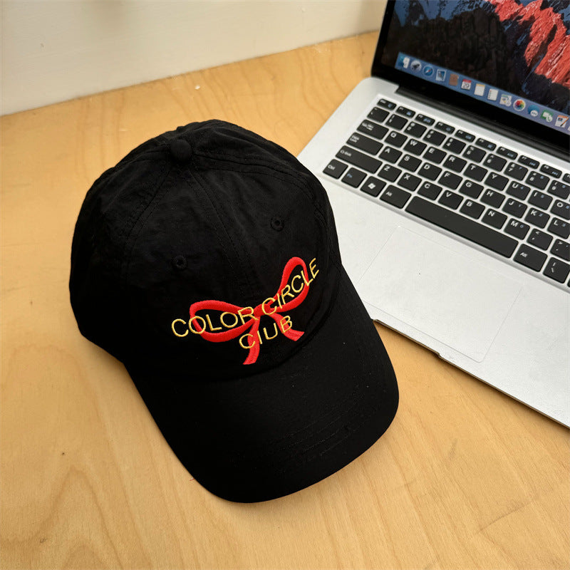 Damen-Baseballcap mit Schleifendetail und Stickerei