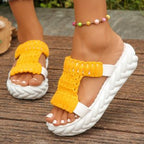 Damen Bequeme Kork-Sandalen mit innovativem Design und rutschfester Sohle EB
