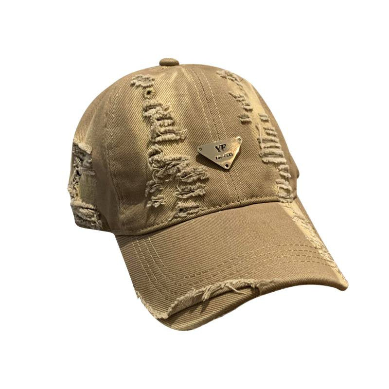Women's Distressed Denim Baseball Cap