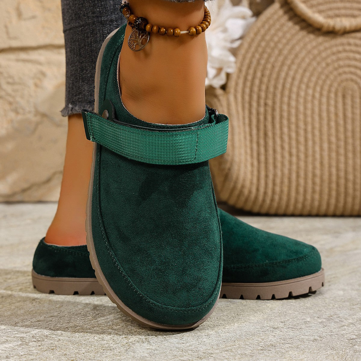 Damen Clogs mit verstellbarem Riemen und weichem Innenfutter EB