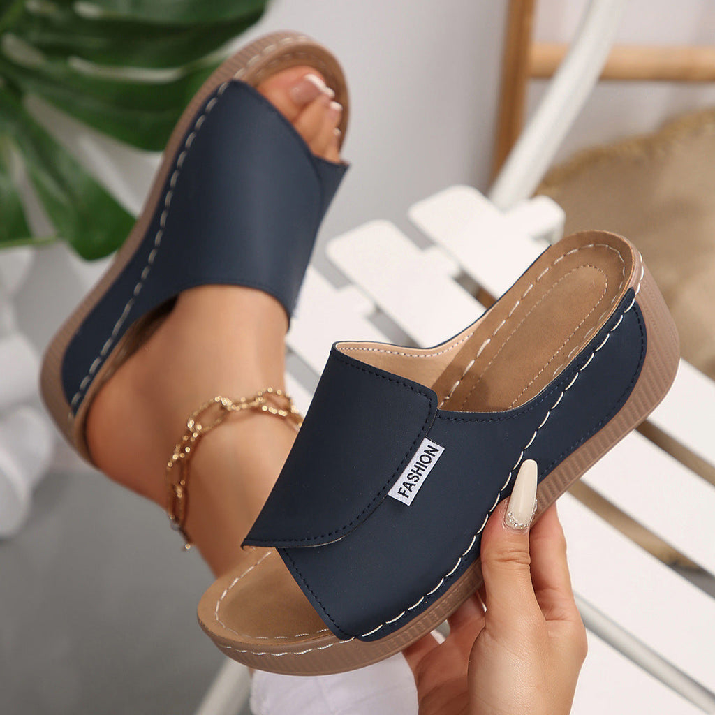 Damen bequeme Clogs mit modischem Riemendesign EB