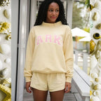 Damen-Freizeitset mit Oversized-Sweatshirt und Shorts