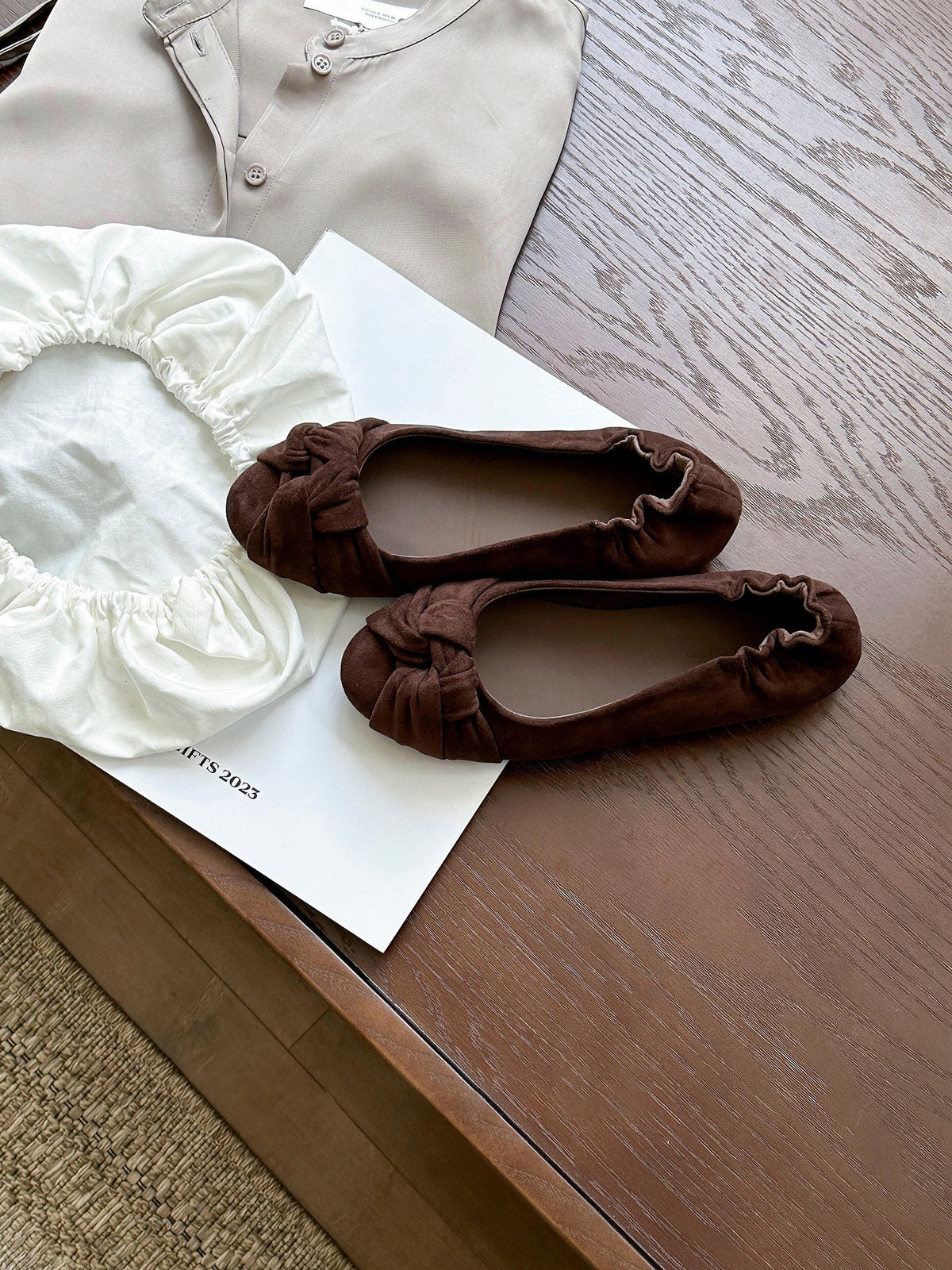 Damen Ballerinas mit weich gepolstertem Futter und eleganter Schleife EB