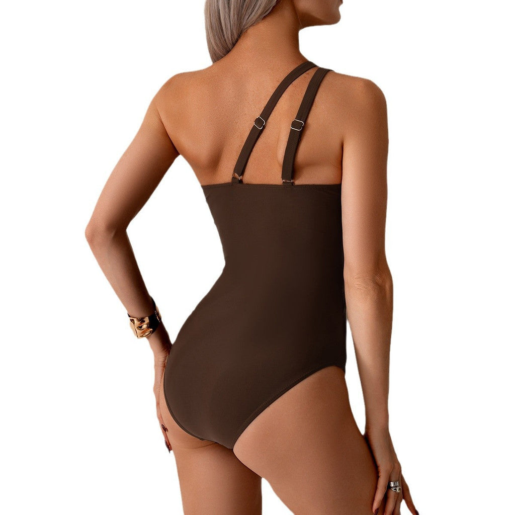 Eleganter Damen-Einteiler mit asymmetrischem Schnitt