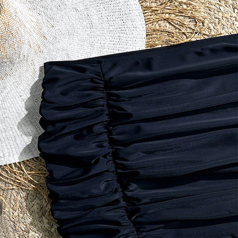 Hochwertige Damen-Shorts mit Rüschen und elastischem Bund