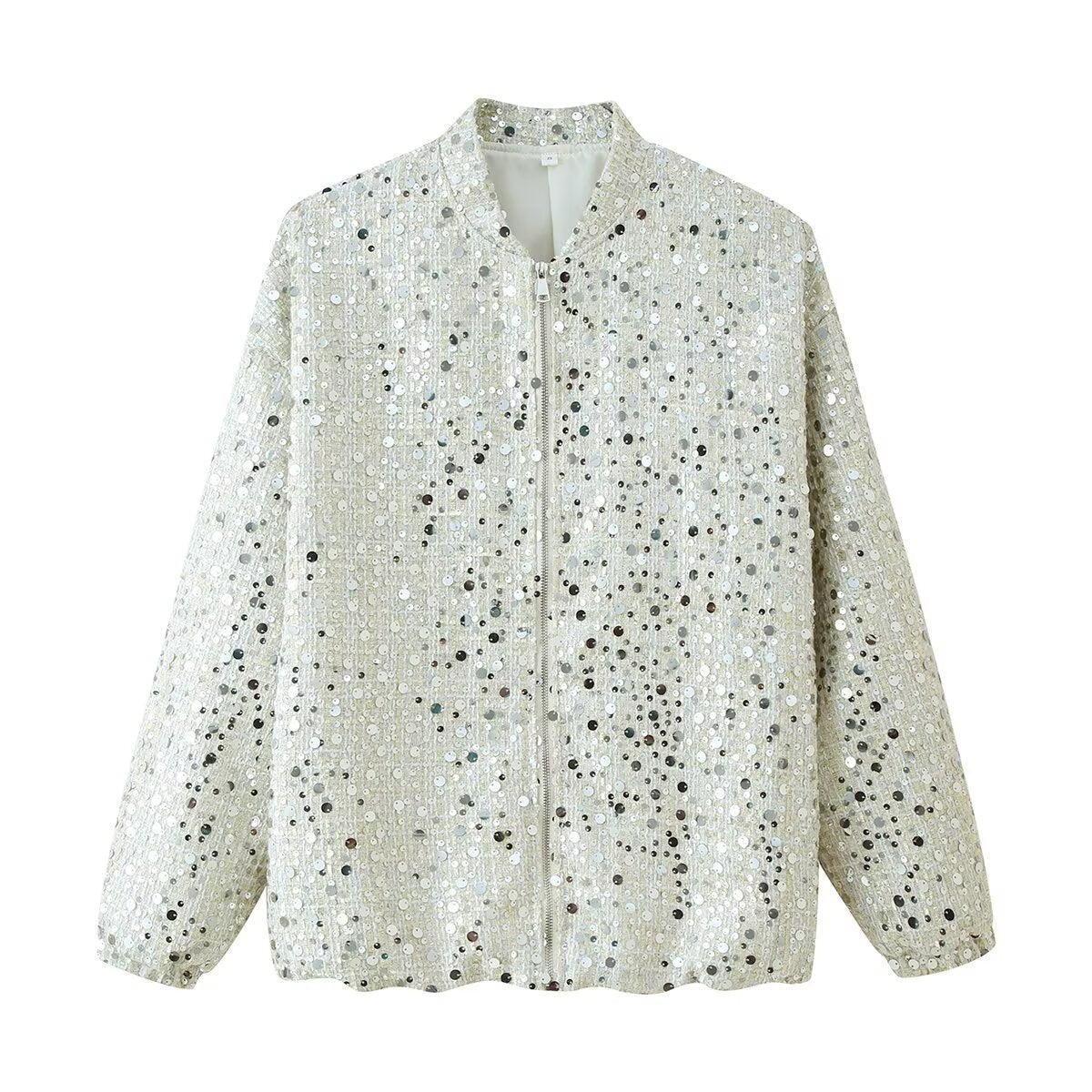 Damen Glitzernde Bomberjacke EB