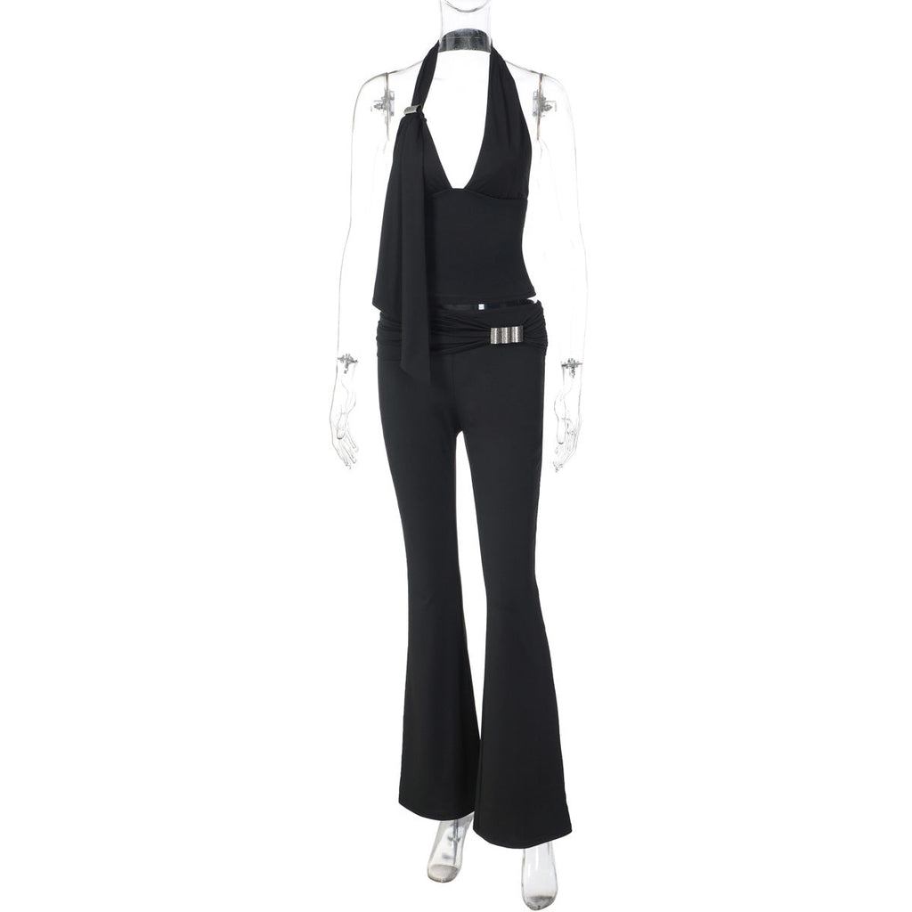 Damen Jumpsuit mit elegantem Halterdesign und schmaler Passform EB