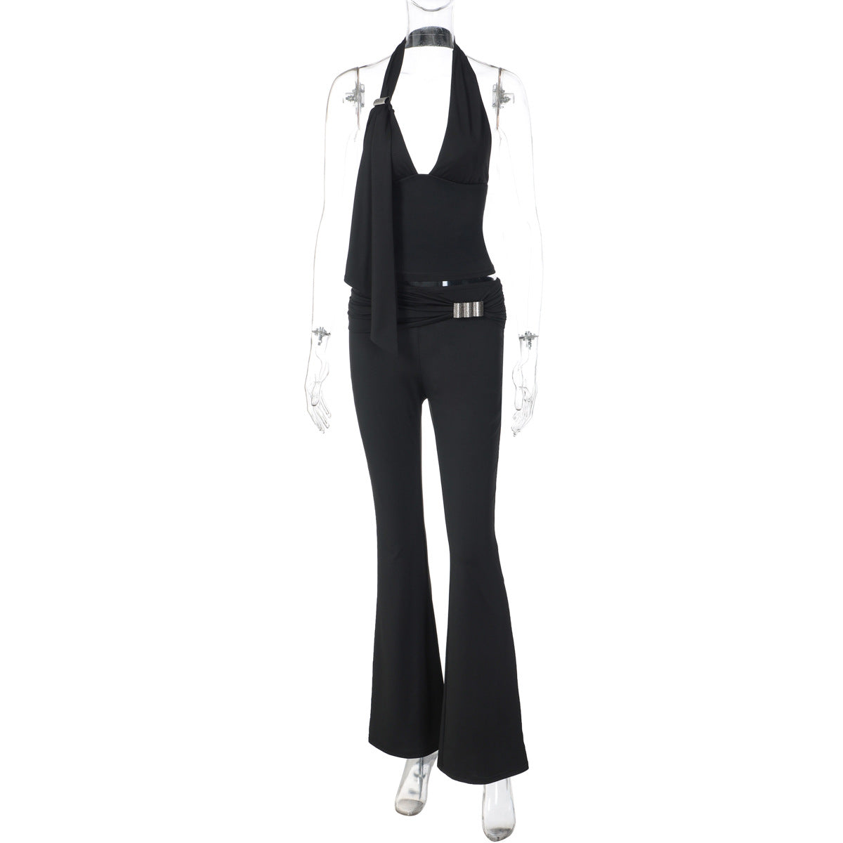 Damen Jumpsuit mit elegantem Halterdesign und schmaler Passform EB