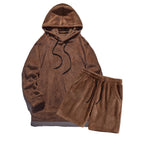 Herren Kuscheliges Hoodie-Shorts-Set EB
