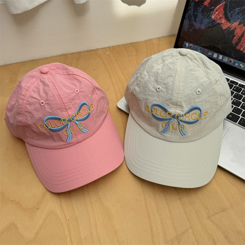 Damen-Baseballcap mit Schleifendetail und Stickerei
