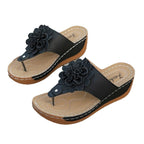 Damen Bequeme und modische Blumensandalen EB