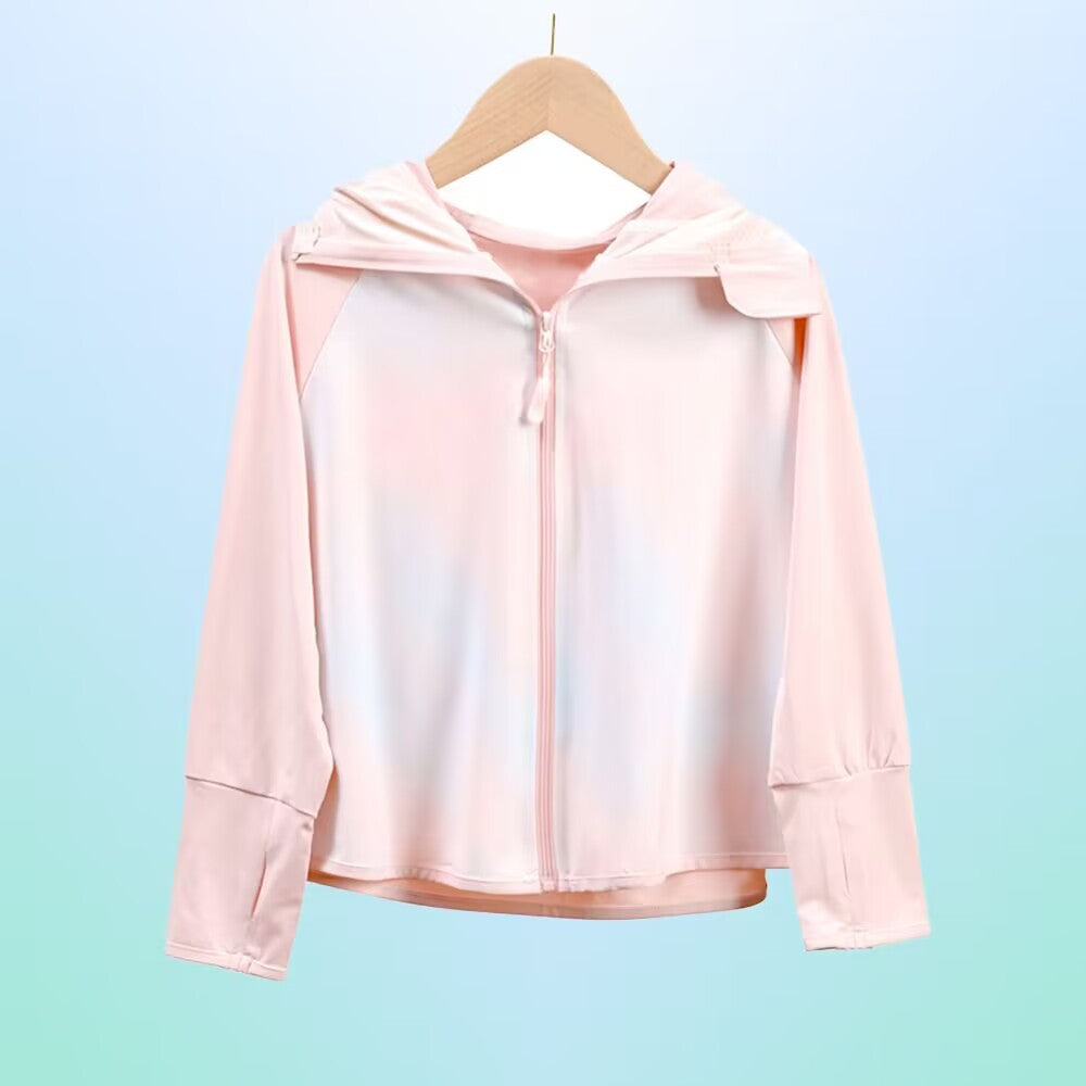 Damen atmungsaktive und wasserabweisende Sportjacke mit Kapuze EB