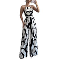 Damen Overall mit weitem Bein und modernem Muster EB