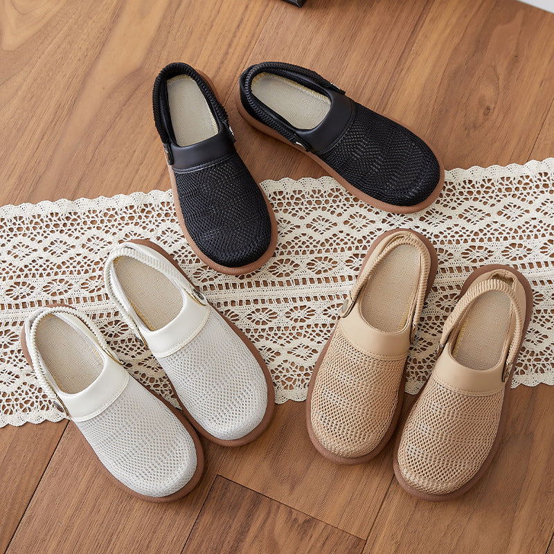 Damen Bequeme Clogs mit rutschfester Sohle und atmungsaktivem Obermaterial EB