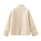 Damen Fleecejacke mit hohem Kragen und Reißverschluss EB
