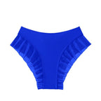Damen High-Waist Badeshorts mit Rüschendetails