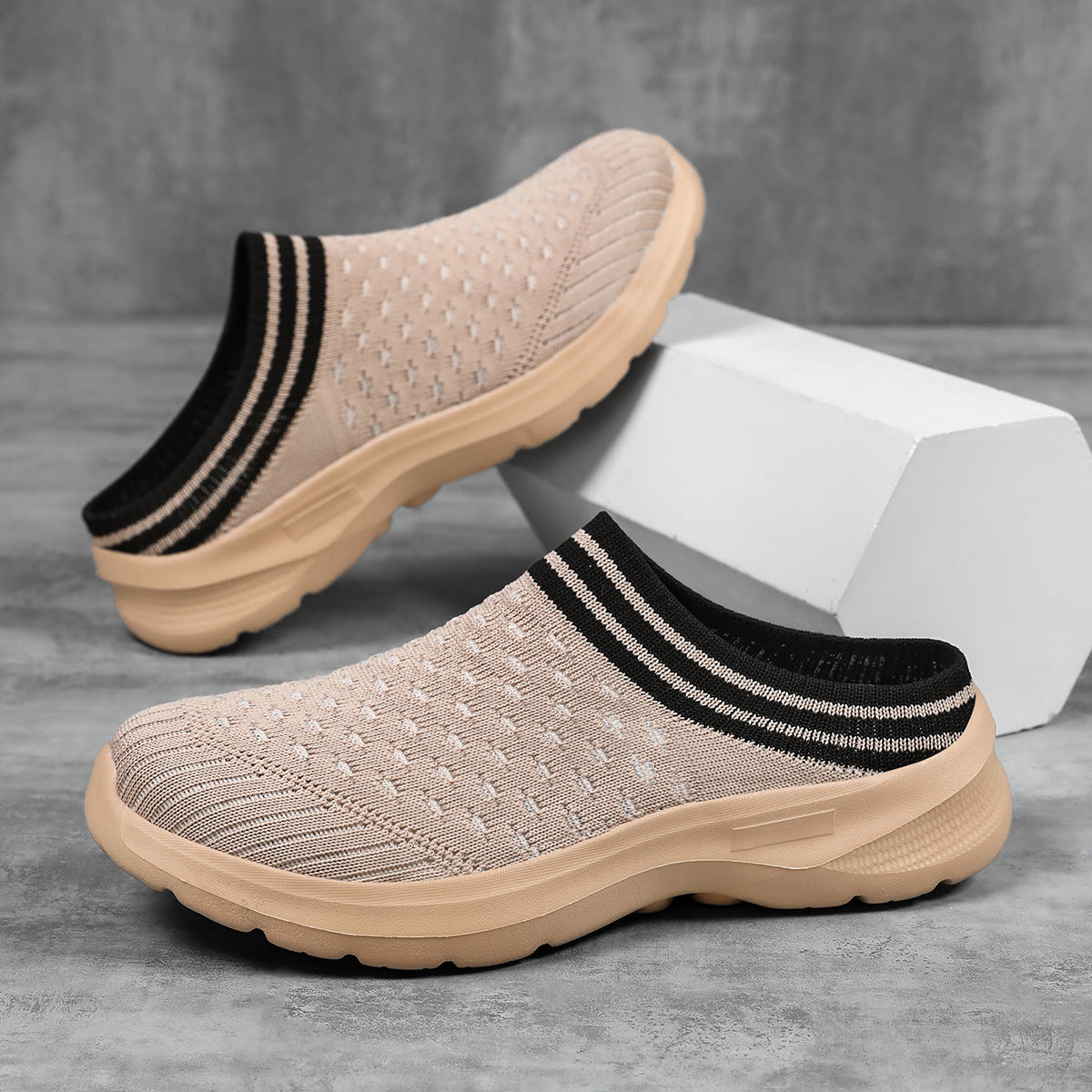 Damen Bequeme Slip-On Freizeitschuhe EB