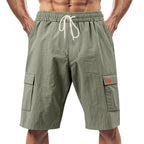 Herren Cargo-Shorts mit vielseitigen Taschen und elastischem Bund EB