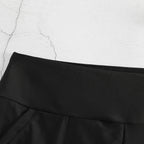 Damen-Badeshorts mit hohem Bund und Seitentaschen