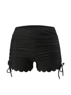 Damen-Badeshorts mit verstellbarem Raff-Design