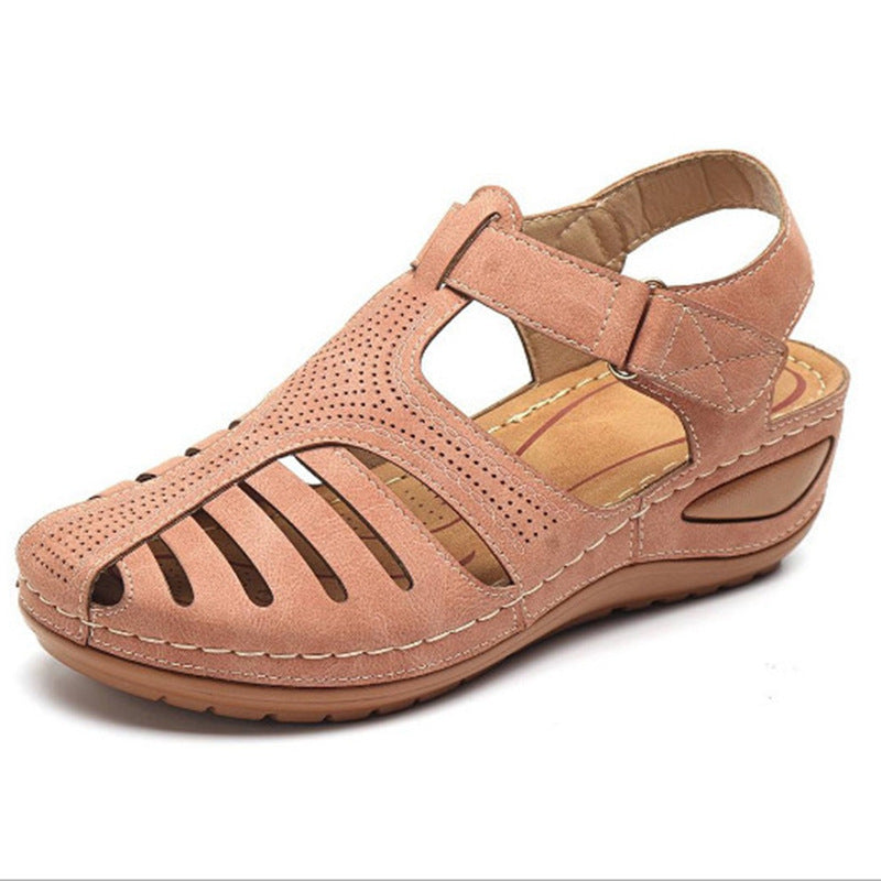 Damen bequeme und luftige Sandalen mit modischem Schnallen-Detail EB