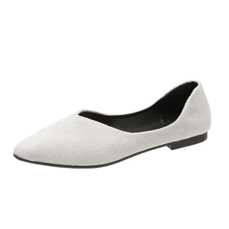Damen elegante Ballerinas mit spitzem Design und weichem Obermaterial EB