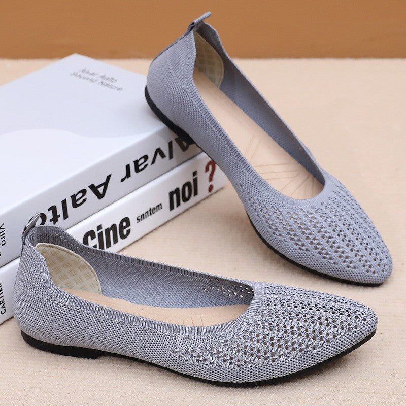 Damen Bequeme Ballerinas aus atmungsaktivem Netzmaterial EB