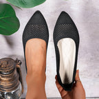 Damen elegante Ballerinas aus atmungsaktivem Mesh-Material EB