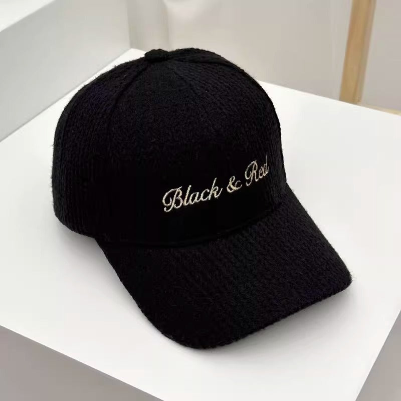 Damen-Strick-Baseballkappe mit Stickerei