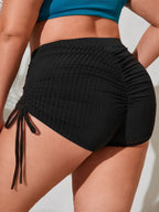 Damen-Radlershorts mit hohem Beinausschnitt und Rüschendetails