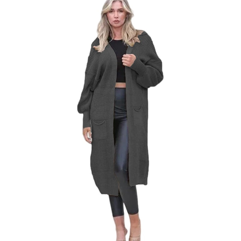 Damen Kapuzenmantel mit tiefen Taschen und lässigem Schnitt EB