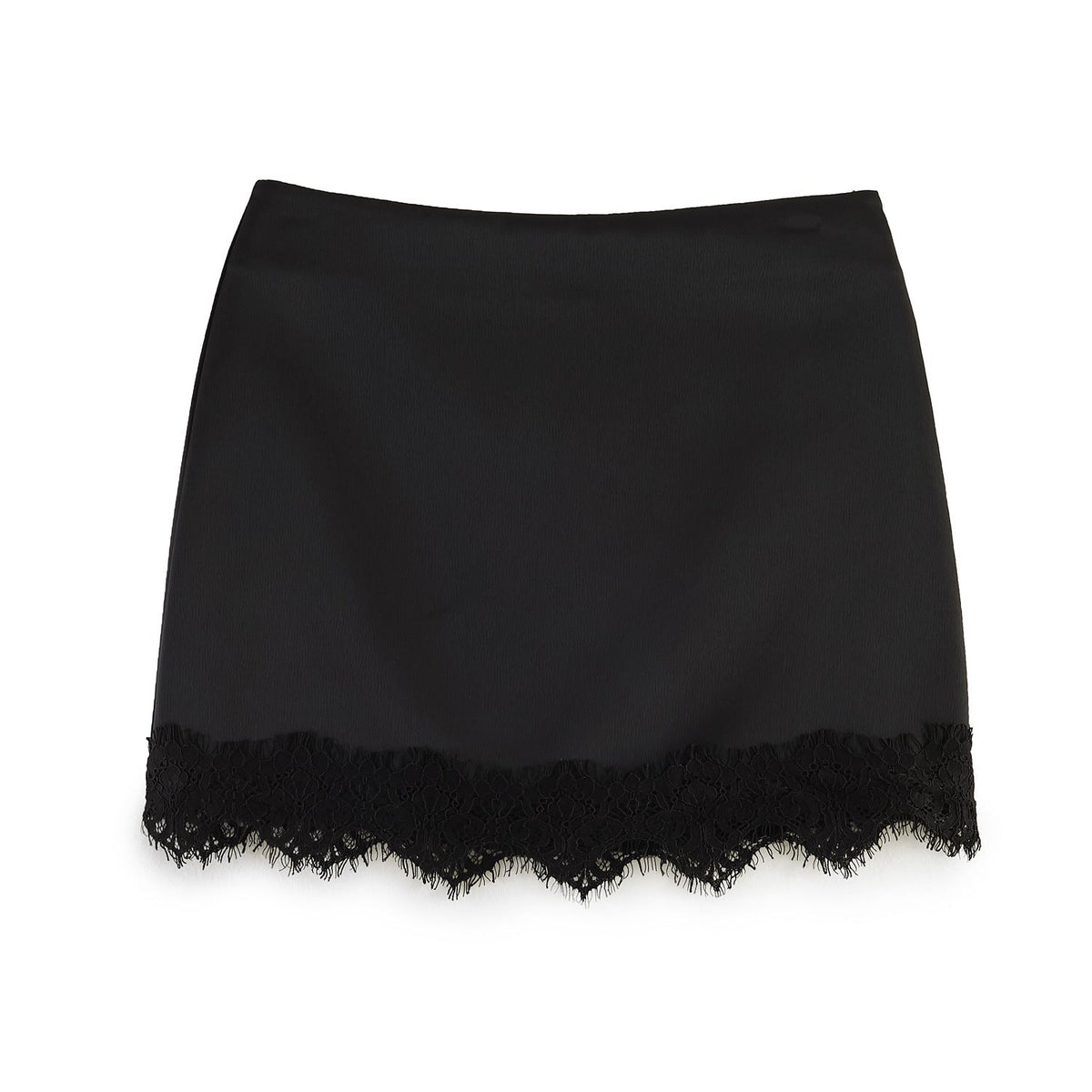 Damen Feiner Rock mit eleganter Spitzenverzierung EB
