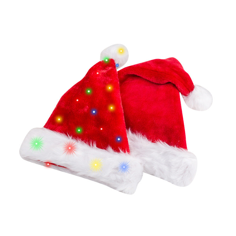 Weihnachtsmütze mit Plüschbesatz