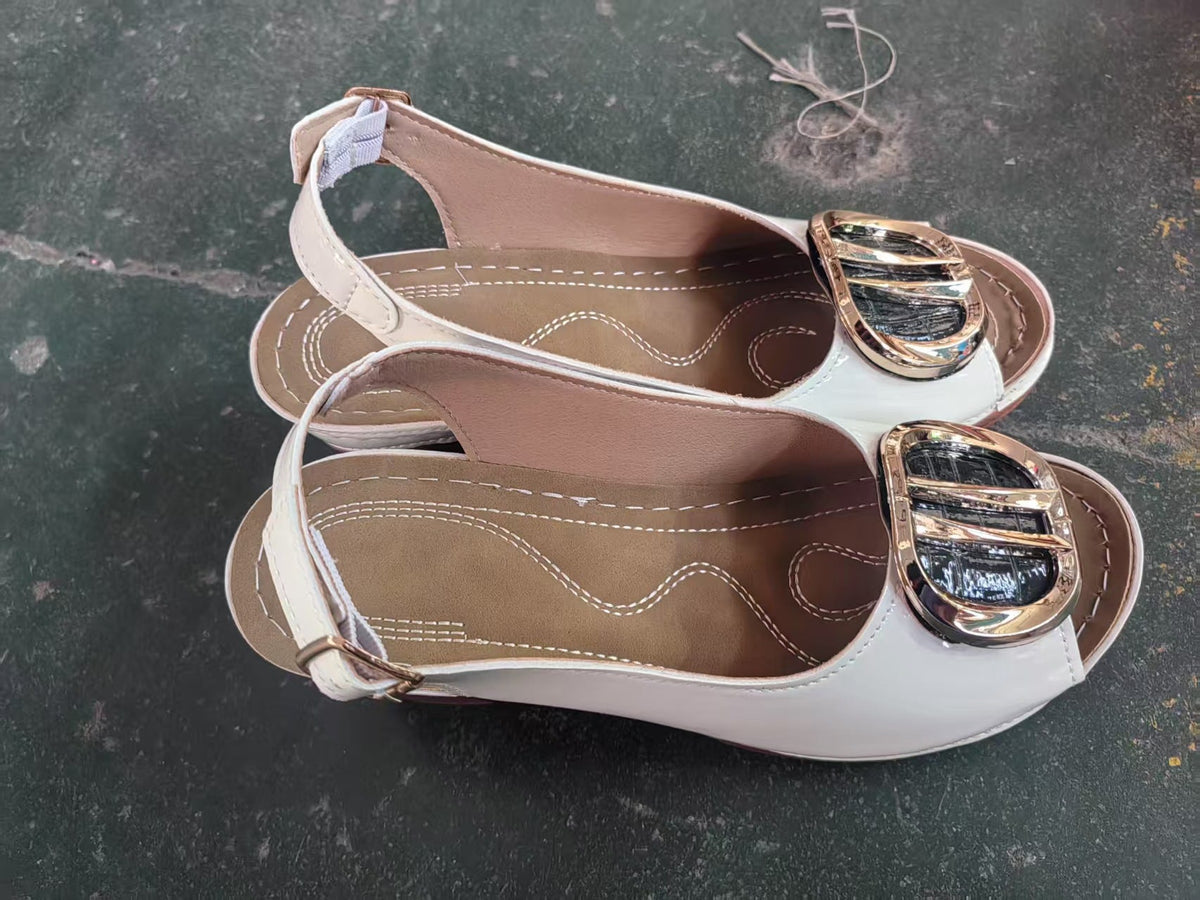 Damen angesagte Sling-Pumps mit modischem Absatz und elegantem Schnallenverschluss EB