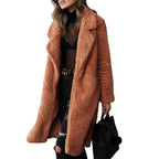 Damen Kuschelige manteau aus Teddy-Fleece EB