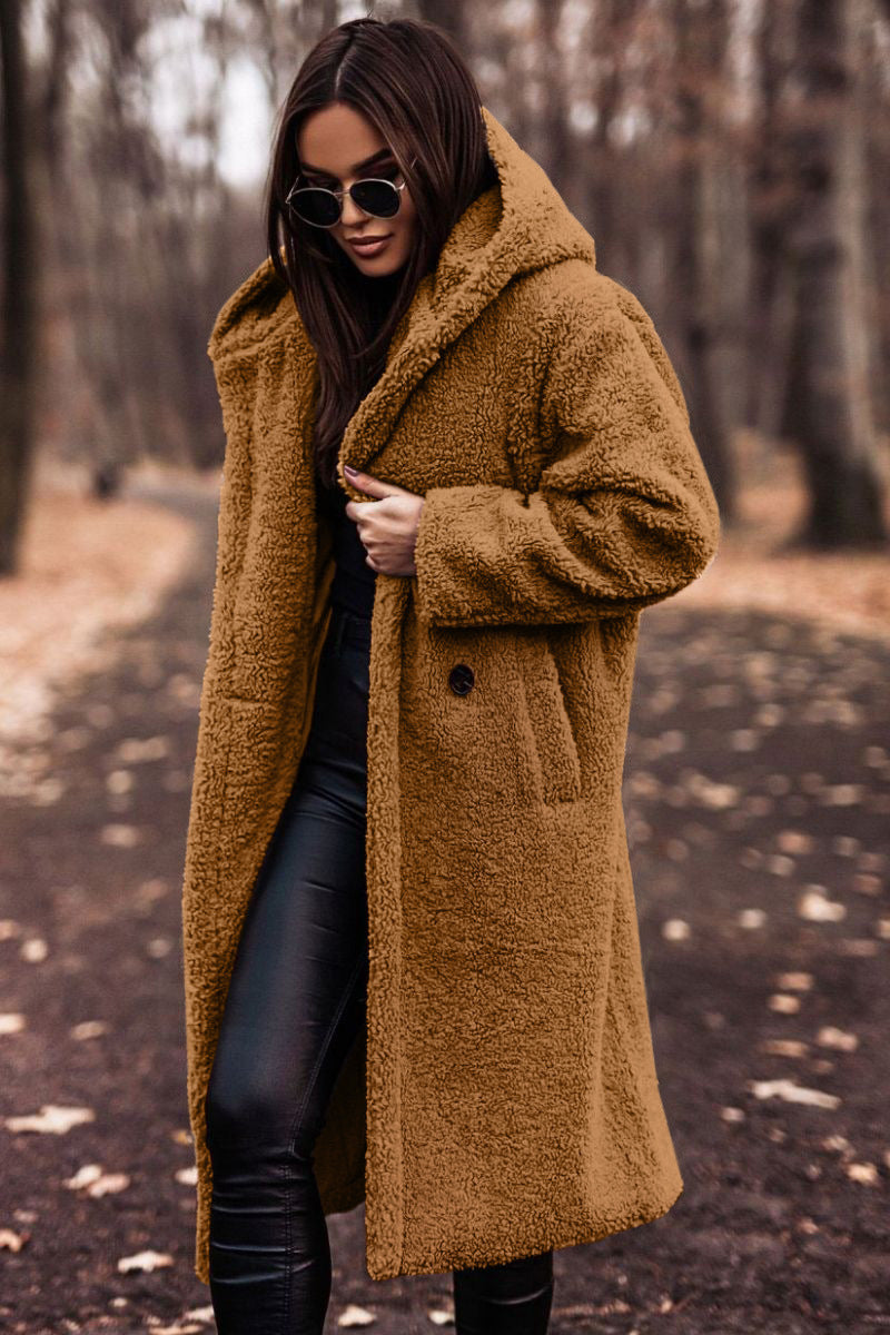 Damen kuschiger Teddy-Mantel EB