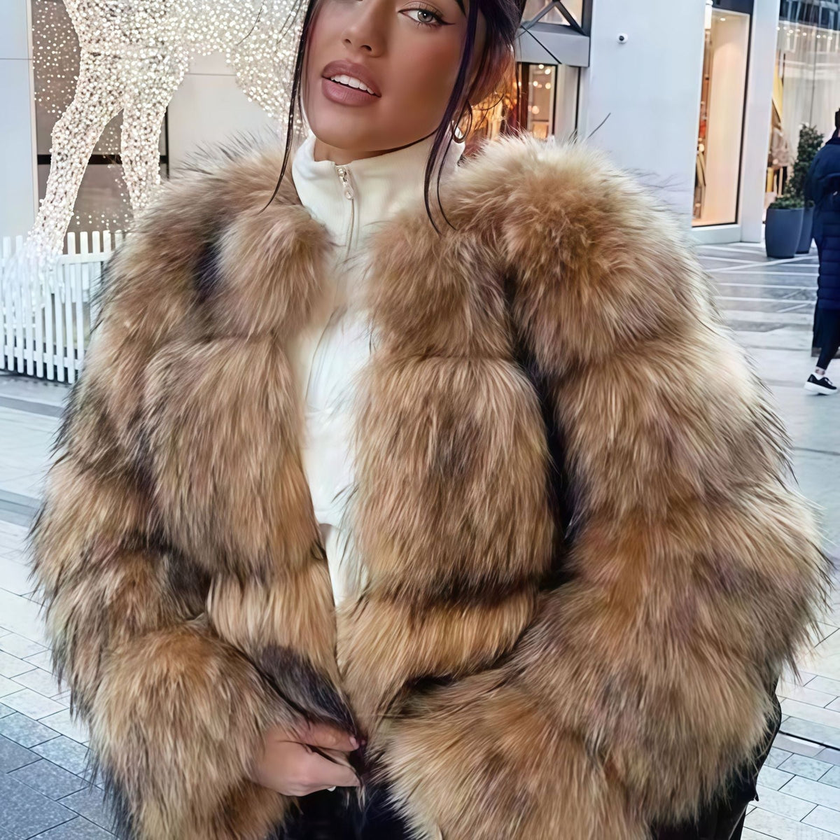 Damen Kunstpelzjacke EB