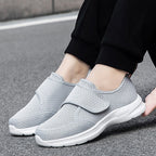 Damen Bequeme Slip-On Freizeitschuhe mit verstellbarem Klettverschluss EB