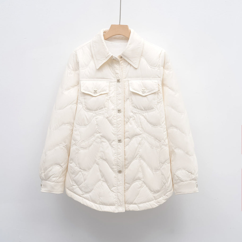 Damen gesteppte Outdoor-Jacke mit Taschen und bequemer Passform EB