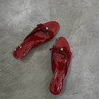 Damen Badeschuhe mit modischem Punkteüberwurf und raffiniertem Schleifendesign EB