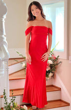 Damen elegante Satin Abendkleid EB