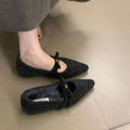 Damen elegante Ballerinas mit dekorativem Schleifenakzent und weichem Innenfutter EB