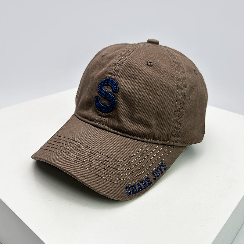 Lässige Baumwollkappe mit Used-Look für Herren